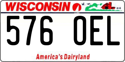 WI license plate 576OEL