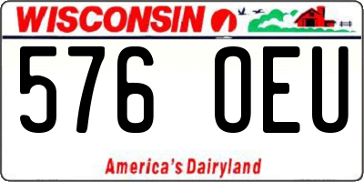 WI license plate 576OEU