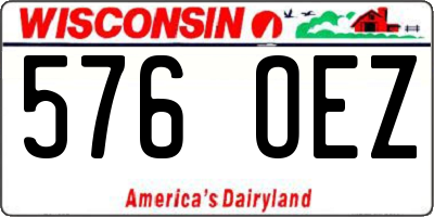 WI license plate 576OEZ