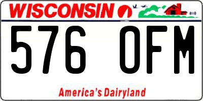 WI license plate 576OFM