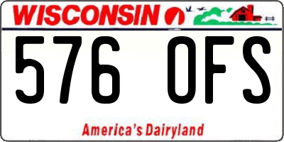 WI license plate 576OFS