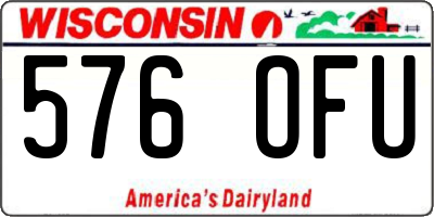 WI license plate 576OFU