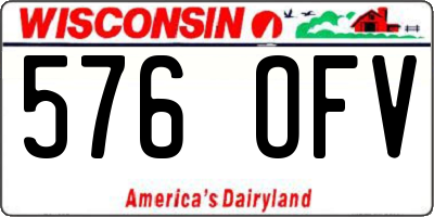 WI license plate 576OFV