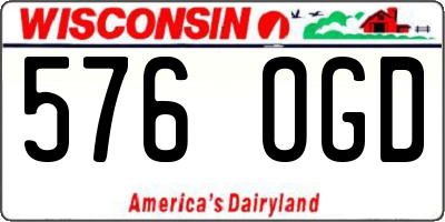 WI license plate 576OGD