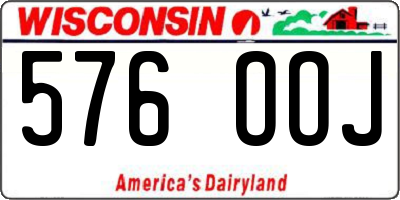 WI license plate 576OOJ