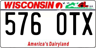 WI license plate 576OTX