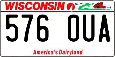 WI license plate 576OUA