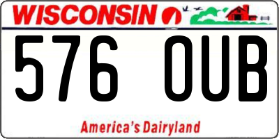 WI license plate 576OUB