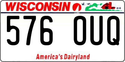 WI license plate 576OUQ