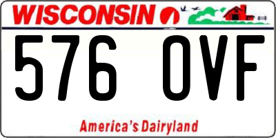 WI license plate 576OVF