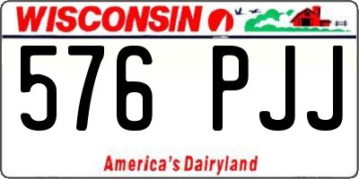 WI license plate 576PJJ