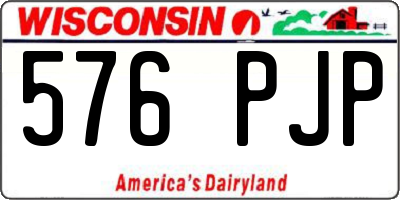 WI license plate 576PJP