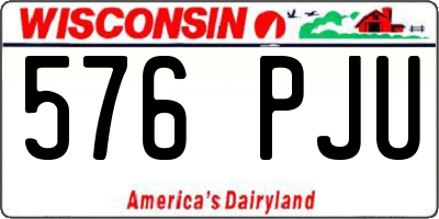 WI license plate 576PJU