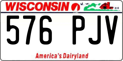 WI license plate 576PJV