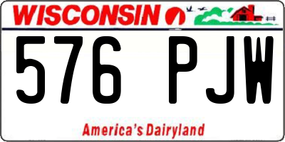 WI license plate 576PJW