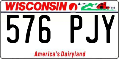 WI license plate 576PJY