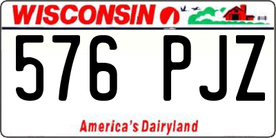 WI license plate 576PJZ