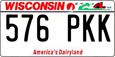 WI license plate 576PKK