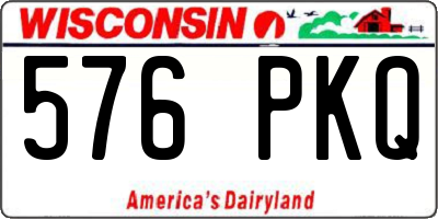 WI license plate 576PKQ