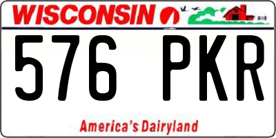 WI license plate 576PKR