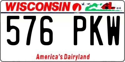 WI license plate 576PKW