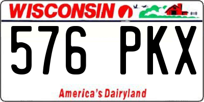 WI license plate 576PKX