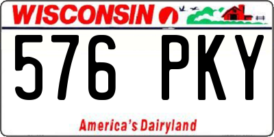 WI license plate 576PKY