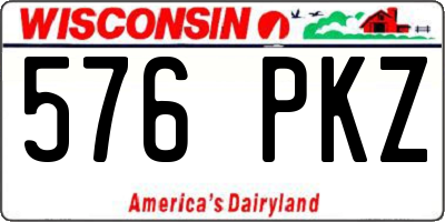 WI license plate 576PKZ