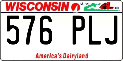 WI license plate 576PLJ