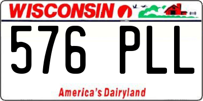 WI license plate 576PLL