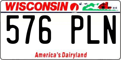 WI license plate 576PLN
