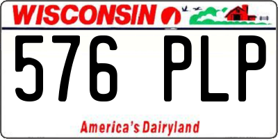 WI license plate 576PLP