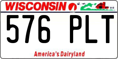 WI license plate 576PLT