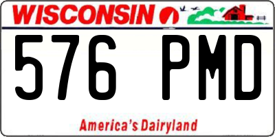 WI license plate 576PMD