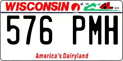WI license plate 576PMH
