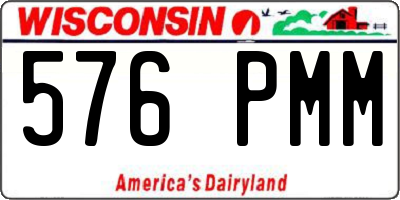 WI license plate 576PMM