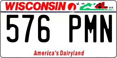 WI license plate 576PMN