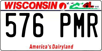WI license plate 576PMR