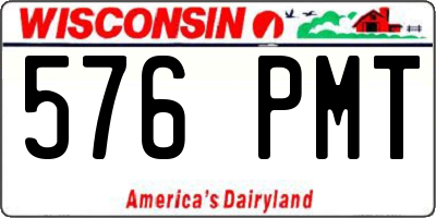 WI license plate 576PMT