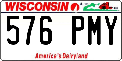 WI license plate 576PMY