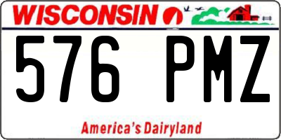 WI license plate 576PMZ