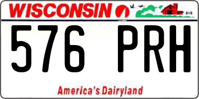 WI license plate 576PRH