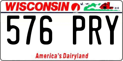 WI license plate 576PRY