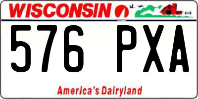 WI license plate 576PXA