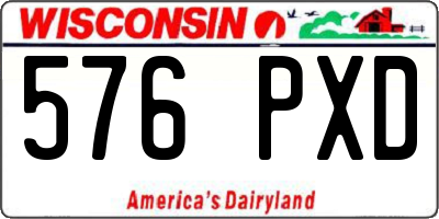 WI license plate 576PXD