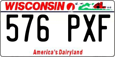 WI license plate 576PXF