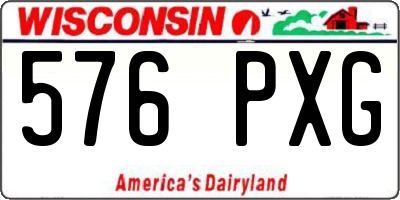 WI license plate 576PXG