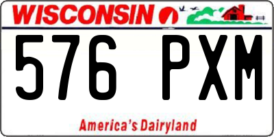 WI license plate 576PXM