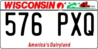 WI license plate 576PXQ