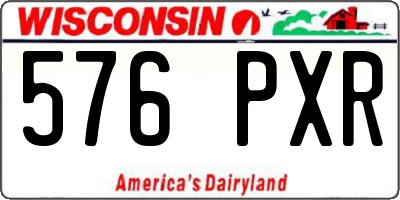 WI license plate 576PXR